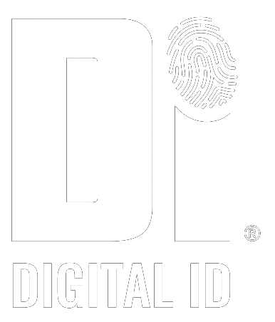 A black and white logo of digital id.